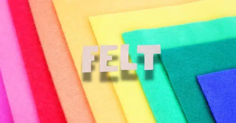 Stacked felt sheets in different colors for DIY felt crafts