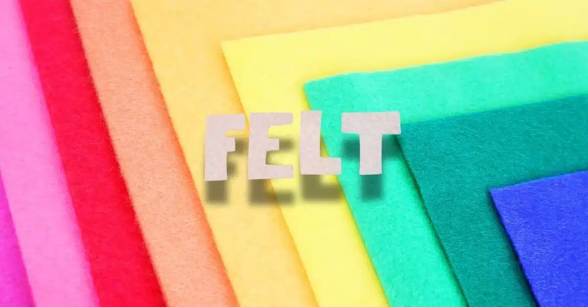 Stacked felt sheets in different colors for DIY felt crafts