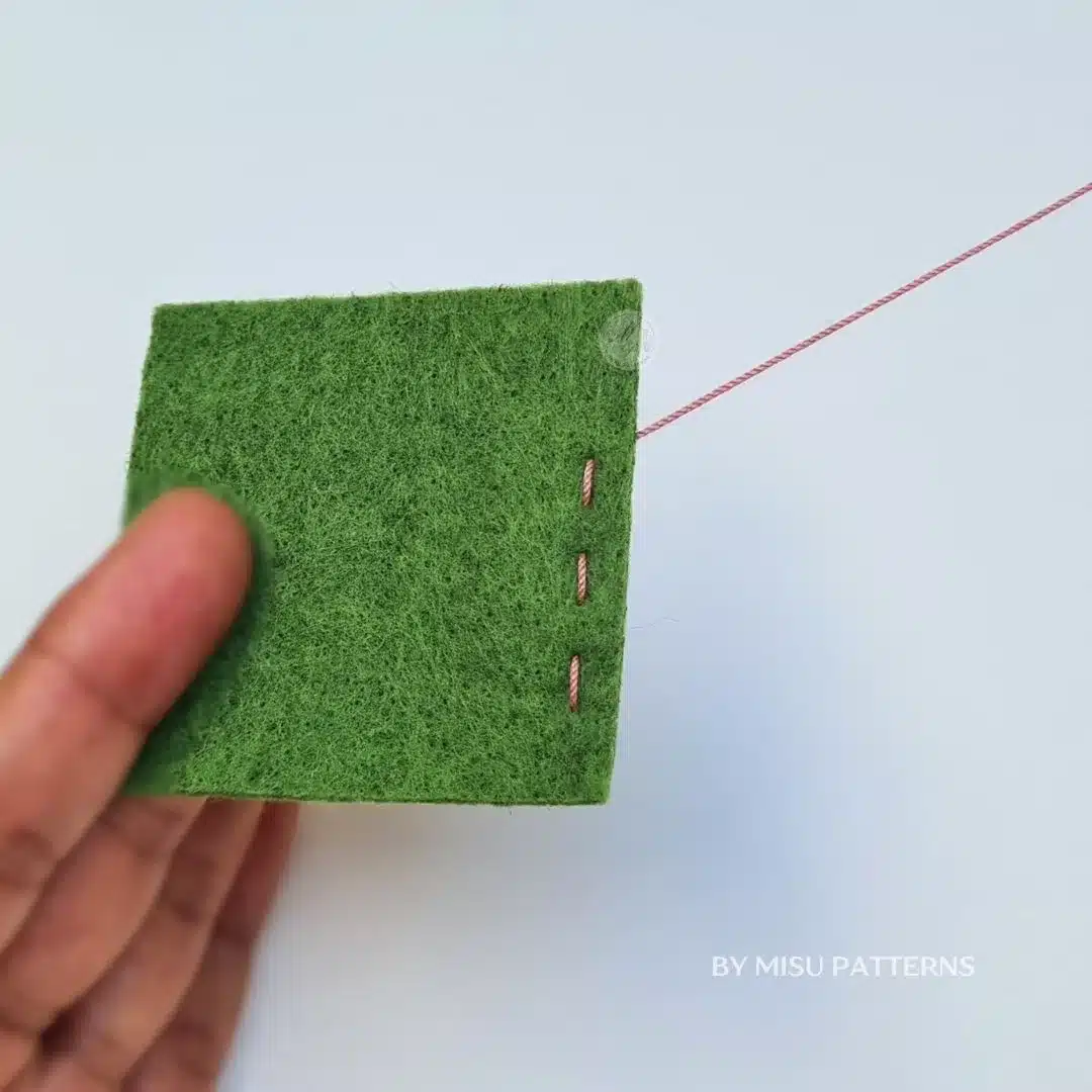 You have a straight line of small, evenly spaced stitches